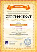 Сертификат о создании своего персонального сайта